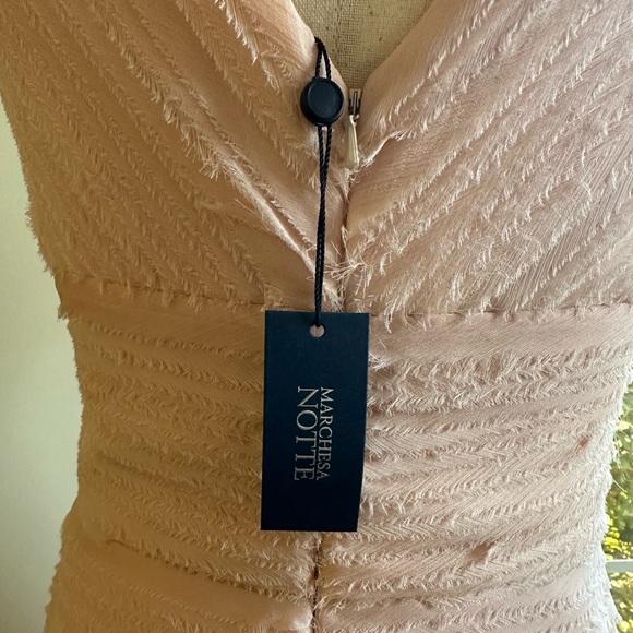 MARCHESA NOTTE RTW F2017 Light Pink Layered Chiffon Floral Embroidered Dress - Picture 6 of 10